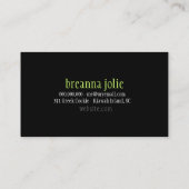 GC | Jolieのシャンデリアのライムの灰色のダマスク織 名刺 (裏面)