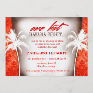 GC One Hot Havana Nightヴィンテージレッド 招待状