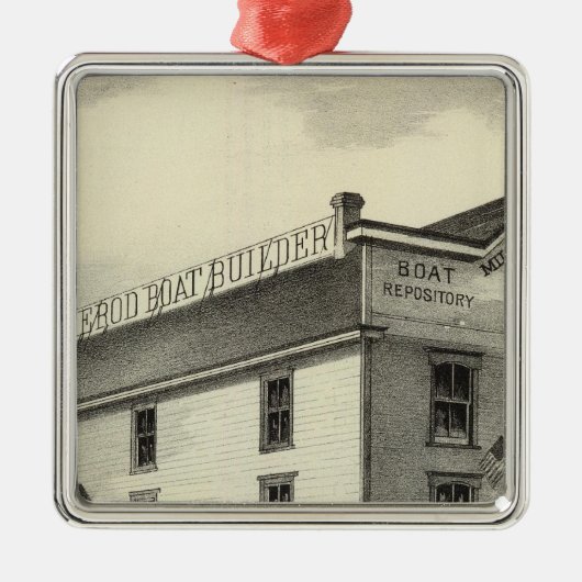 GC Ormerod、ボートの建築者、Asbury公園、NJ メタルオーナメント (正面)