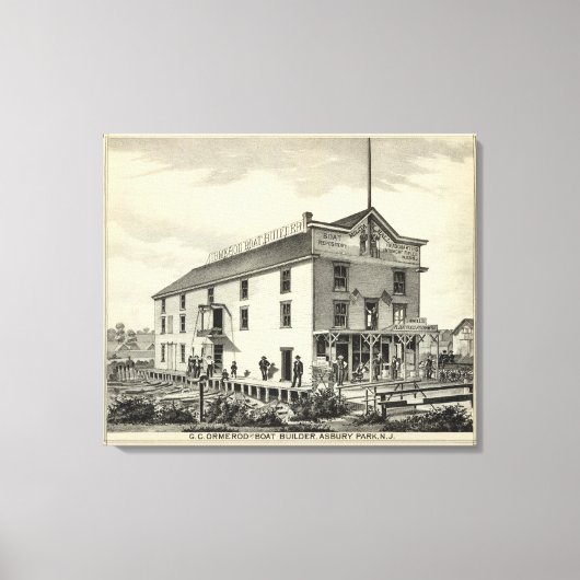 GC Ormerod, the Boat Builder, Asbury Park, NJ キャンバスプリント (正面)