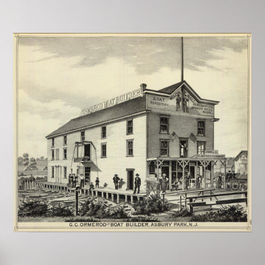 GC Ormerod, the Boat Builder, Asbury Park, NJ ポスター (正面)