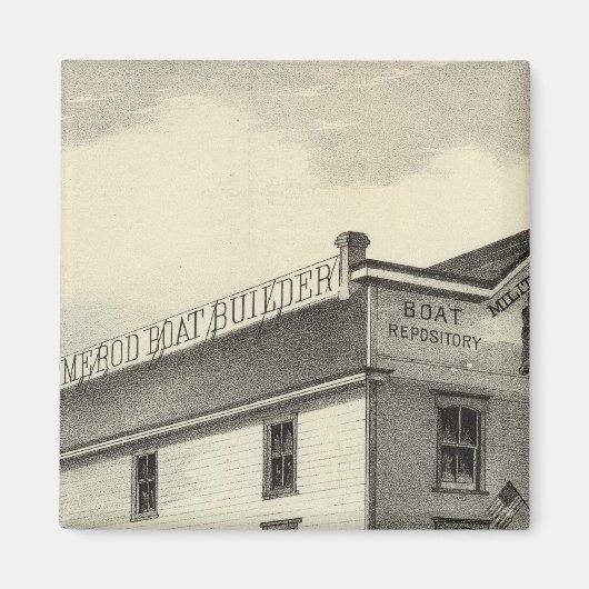 GC Ormerod, the Boat Builder, Asbury Park, NJ マグネット (正面)