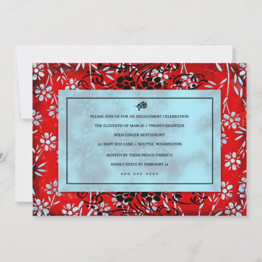 GC| Ruby Red & Garden Invitation 招待状 (裏面)