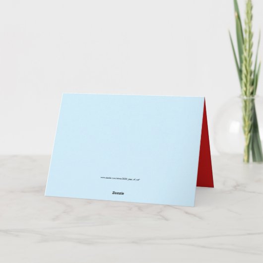 GCardモダンでかわいいウサギの年の挨拶中国の会 シーズンカード (裏面)