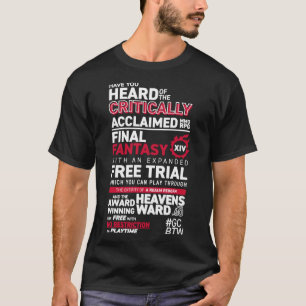 GCBTW素晴らし Promo MMO FF14 Fという形でのコミュニティ Tシャツ