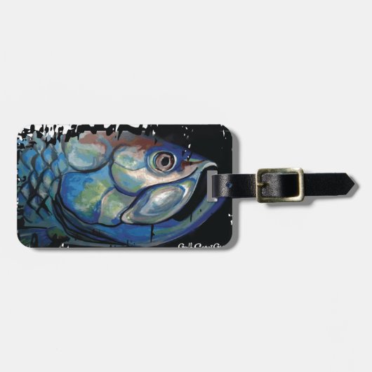 GCG Bocaのグランデ青いターポンの頭部 ラゲッジタグ (正面横)