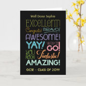 GCSE試験の成功おめでとうございますパーソナライズされた カード (黄色い花)