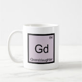Gd - お孫さんの化学元素記号Tシャツ コーヒーマグカップ (左)