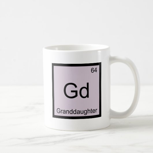 Gd - お孫さんの化学元素記号Tシャツ コーヒーマグカップ (右)