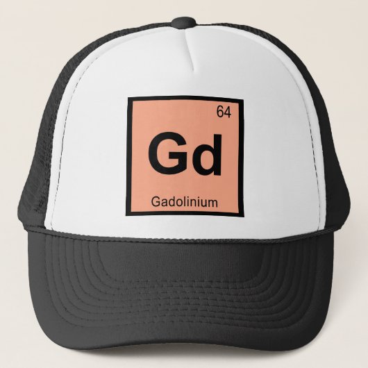 Gd - ガドリニウム 化学 周期表 シンボル キャップ (正面)