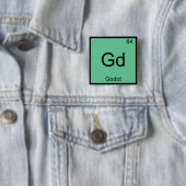 Gd - Godot化学素おもしろい子シンボルTシャツ 缶バッジ (インサイチュ)