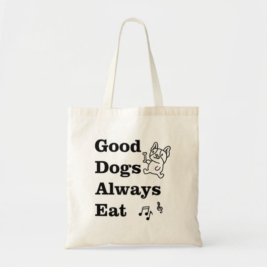GDAE音楽理論を常に食べる良い犬たち トートバッグ (正面)