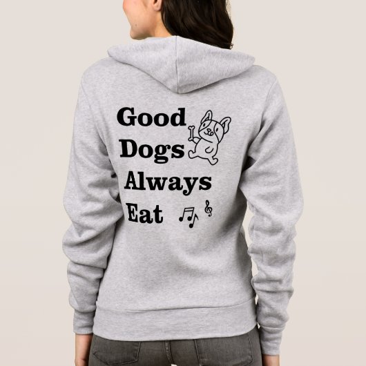 GDAE音楽理論を常に食べる良い犬たち パーカ (裏面)
