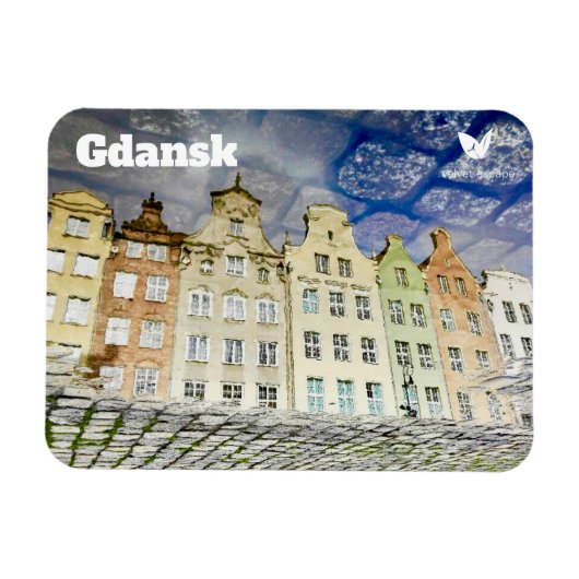 Gdansk，ポーランド – マグネットby Velvet Escape マグネット (横)