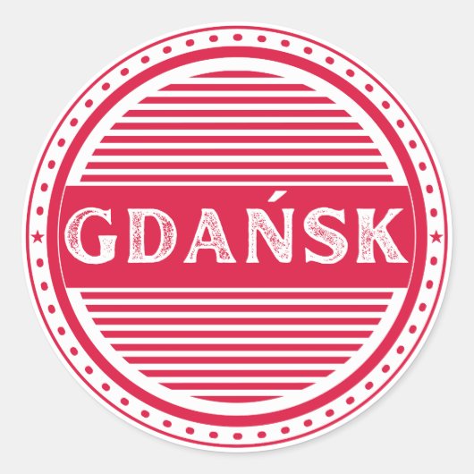 Gdansk City Pride Emblem – Polish Identity ラウンドシール (正面)