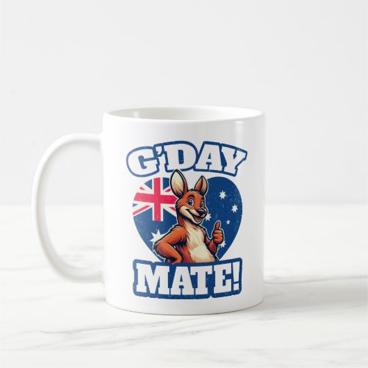 G'day Mateオーストラリアスラング コーヒーマグカップ (左)