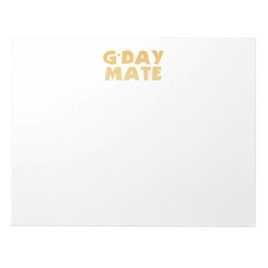 G'Day Mate ノートパッド (正面)