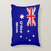 G'day Mate & Australian Flag decor /オーストラリア アクセントクッション (正面(垂直))