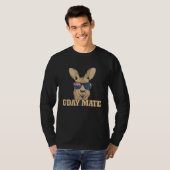 G'Day Mate Kangaroo Aussie Australia Roo G'Day Mat Tシャツ (正面フル)