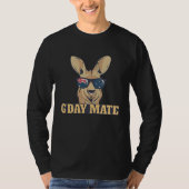 G'Day Mate Kangaroo Aussie Australia Roo G'Day Mat Tシャツ (正面)