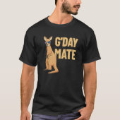 G'Day Mate Kangaroo Aussie Australia Roo G'Day Mat Tシャツ (正面)