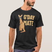 G'Day Mate Kangaroo Aussie Australia Roo G'Day Mat Tシャツ (正面)
