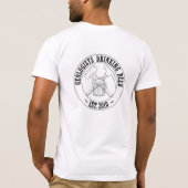 GDB B&Wロゴ(前面と背面) Tシャツ (裏面)