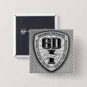 GDIの正方形ボタン1 缶バッジ (正面&裏面)
