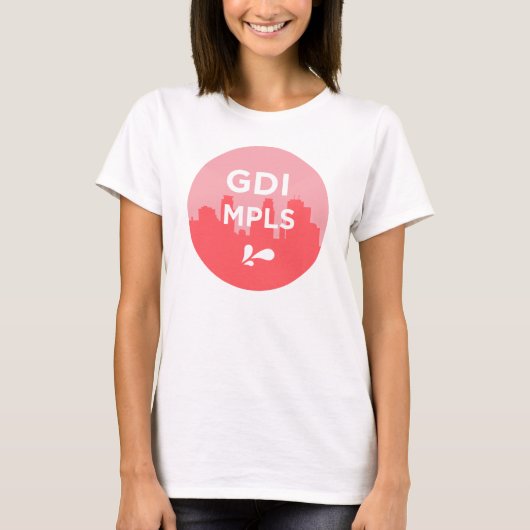 GDI MPLSのロゴのティー Tシャツ (正面)