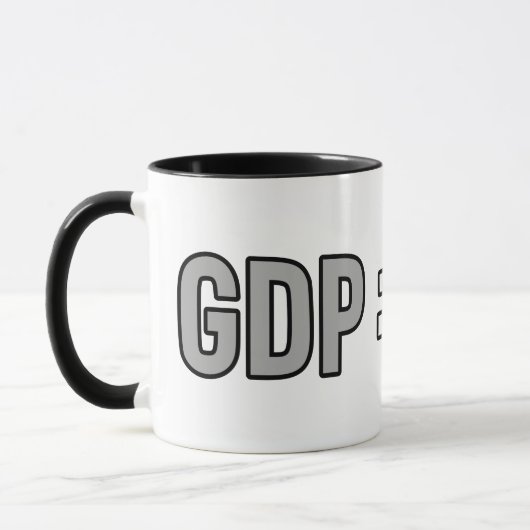 GDP ≠ JOY: Degrowth, Anti-Capitalist, Ecopolitica マグカップ (左)