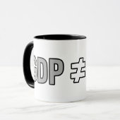 GDP ≠ JOY: Degrowth, Anti-Capitalist, Ecopolitica マグカップ (正面左)