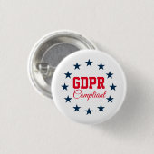 GDPRの迎合的な一般データの保護規則 缶バッジ (正面&裏面)