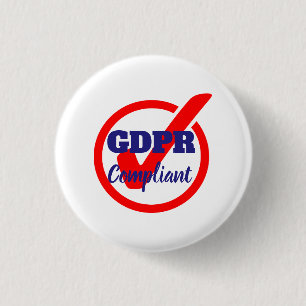 GDPRの迎合的な一般データの保護規則 缶バッジ