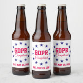 GDPR準拠の一般データ保護規則 ビールラベル (ボトル)