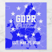 GDPR準拠の一般データ保護規則 ワインラベル (シングルラベル)