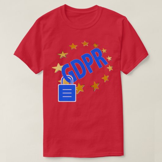 GDPR DSGVOデータプライバシー Tシャツ (デザイン正面)