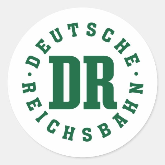 GDR / DDR Railway - Deutsche Reichsbahn Sign ラウンドシール (正面)