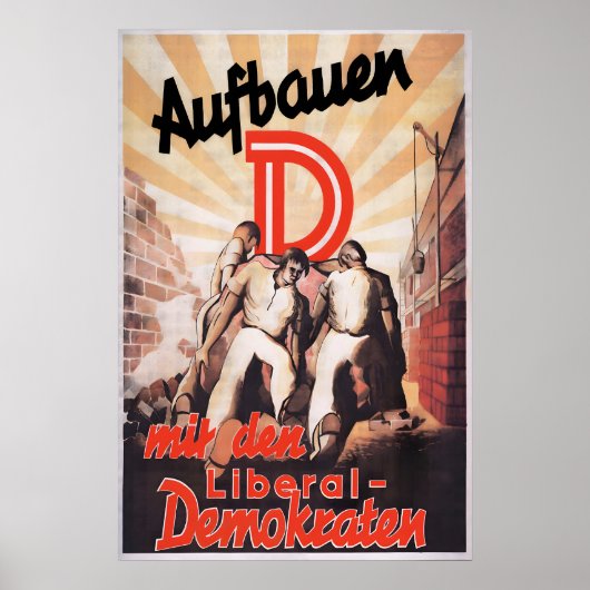 GDR Election Poster LDPD Rebuild! Vote Liberal ポスター (正面)