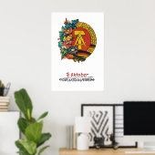 GDR Propaganda Poster Eastern Germany National Day ポスター (ホームオフィス)