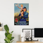 GDR Propaganda Poster The Volkspolizei protects ポスター (ホームオフィス)