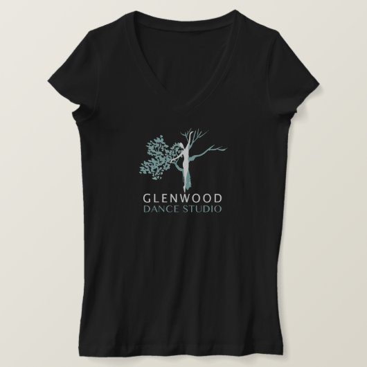 GDS VネックTシャツ（白いロゴ） Tシャツ (デザイン正面)