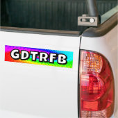 GDTRFB - 文字を変えてもいいよ バンパーステッカー (トラック上)