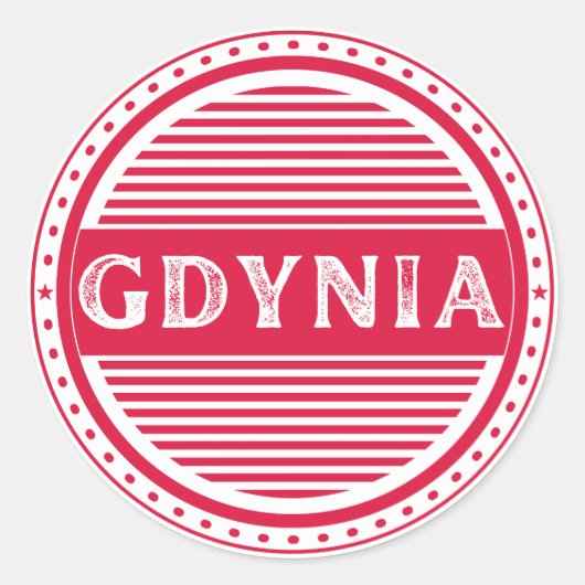 Gdynia City Pride Emblem – Polish Identity ラウンドシール (正面)