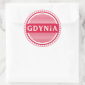 Gdynia City Pride Emblem – Polish Identity ラウンドシール (バッグ)