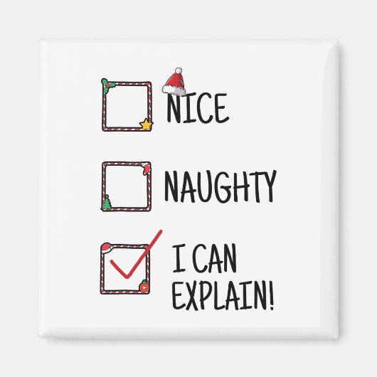 Geがいけな選んだ時におもしろい説明できる マグネット (正面)