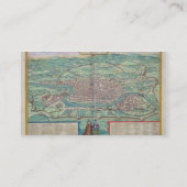 GEによる「Civitates Orbis Terrarum」からのローマの地図、 名刺 (裏面)