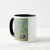 GEによる「Civitates Orbis Terrarum」からのRaabの地図、 マグカップ (正面左)