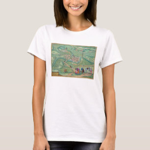 GEによる「Civitates Orbis Terrarum」からのRaabの地図、 Tシャツ