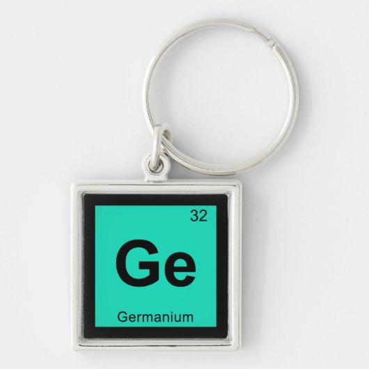 Ge - ゲルマニウム 化学 周期表 シンボル キーホルダー (正面)