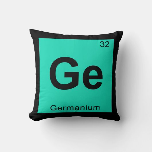 Ge - ゲルマニウム 化学 周期表 シンボル クッション (正面)